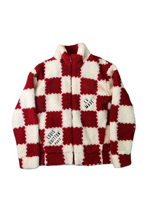 louis vuitton mens fleece|Louis Vuitton checkered jacket.